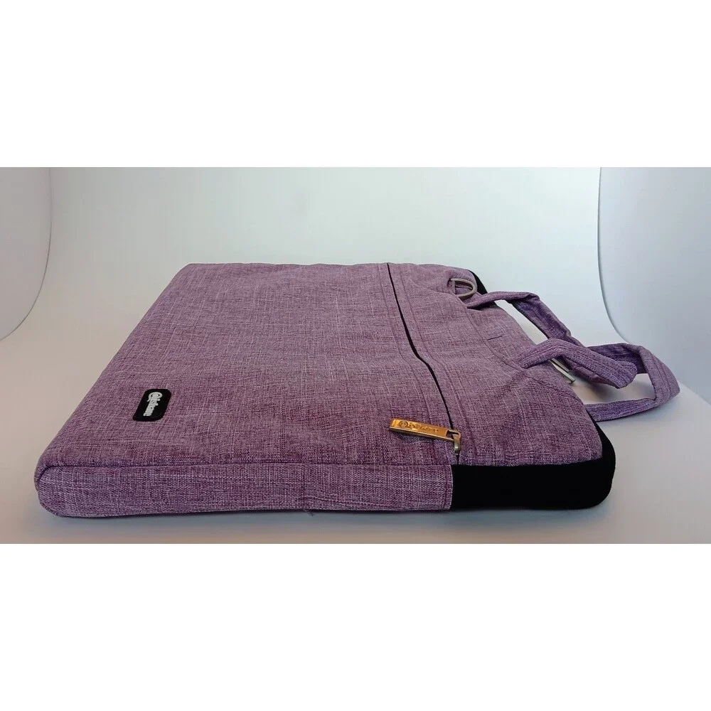 Qishare Purple Heathered Laptop Case Bag No Shoulder Strap